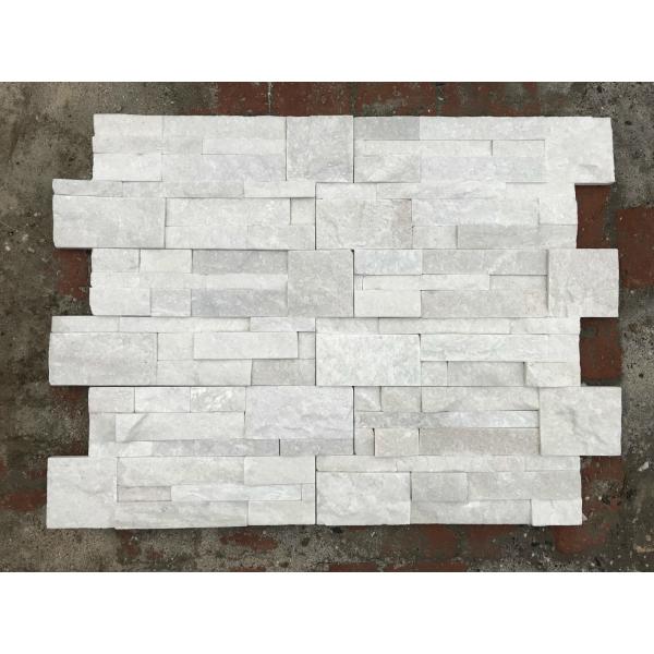 Pure White 150x600mm Exterior Thin Stone Veneer Panels
