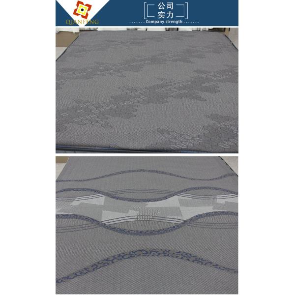 260gsm Mattress Quilting Fabric Linen Gray Polyester Knitted Jacquard Protective Fabric