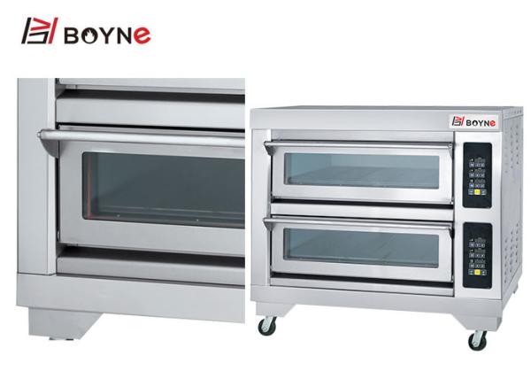 Plataforma comercial de aço inoxidável quatro Tray Electric Oven do equipamento dois da cozinha da padaria