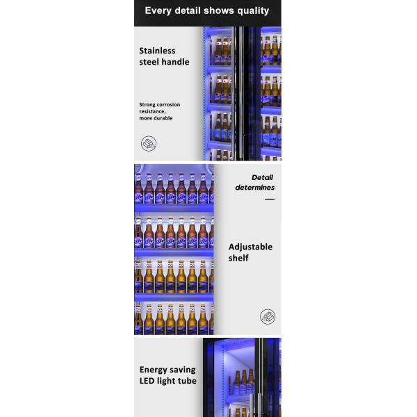 2 ~ 8 градусов Копленд компрессор Черные стеклянные двери холодильники Пиво и вино охладитель