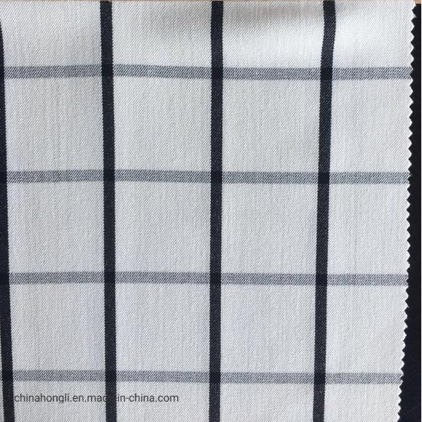 Tr Check Fabric with Cationic Rayon Yarn