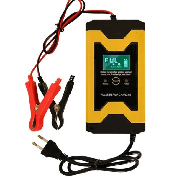 12v 6a Battery Charger for Car Motorcycle 4-100AH Lead Acid Battery No Charging Port