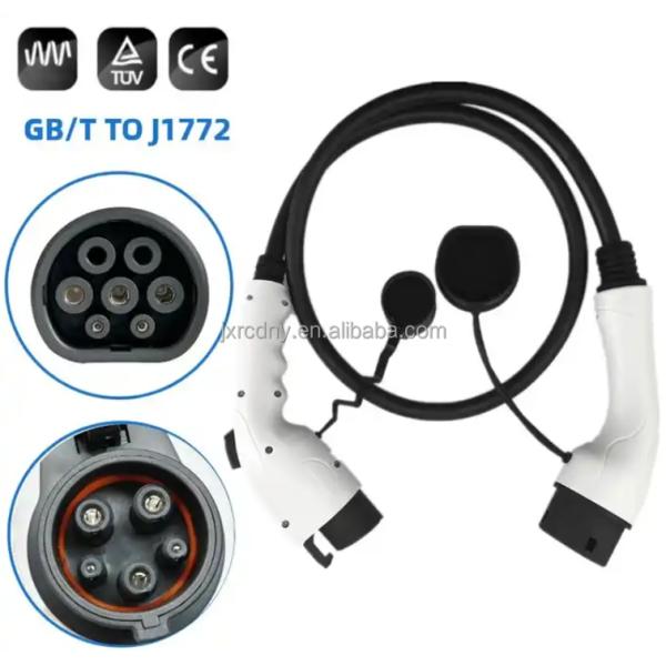 RDC Electric Vehicle EV Charging Cable 32A 220V GB/T To SAE J1772 EV Charger With 5m EVSE Cable