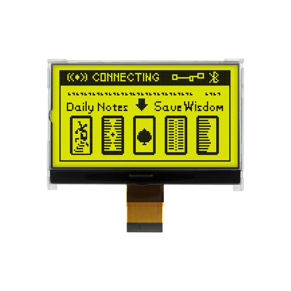 3.1 inch 128x64 Graphic COG LCD STN+ Display with Side Y/G Backlight 3.3V lcd module Wide temperature