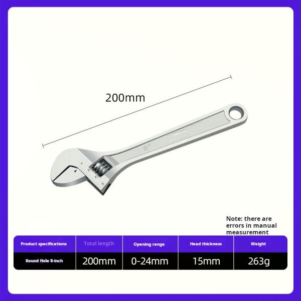 Processus de galvanoplastie 12 pouces clé réglable Seiko forgeage