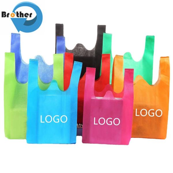 Custom Reusable Shopping Bag Shopping Bag Advertising Eco-Bag PP Non-Woven T-Shirt Bag