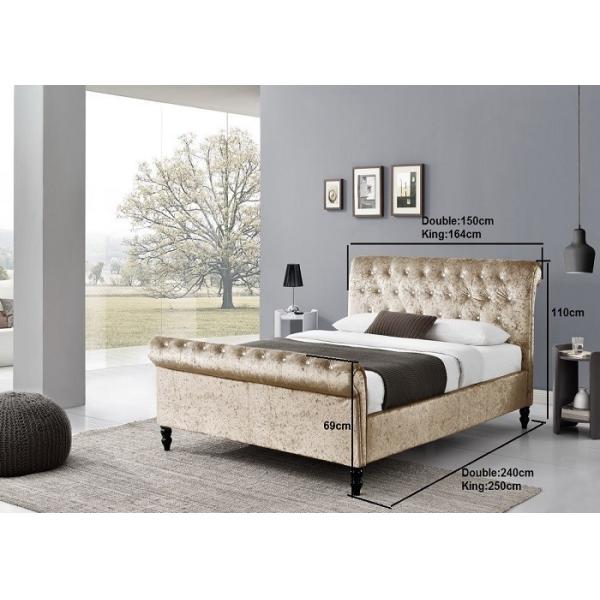 Роскошной серебряной черной король задавленный тканью бархата саней машинной плиты двойной Размер