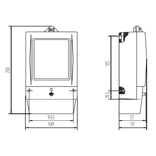 127/230V PC Cover Single Phase kilowatt hour meter With Ultrasonic Closed Cover