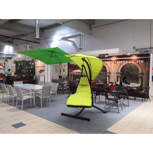 HIFINE HFL-069 Antique Cast Aluminum Sun Lounger Sunbed with Wheel Outdoor Furniture