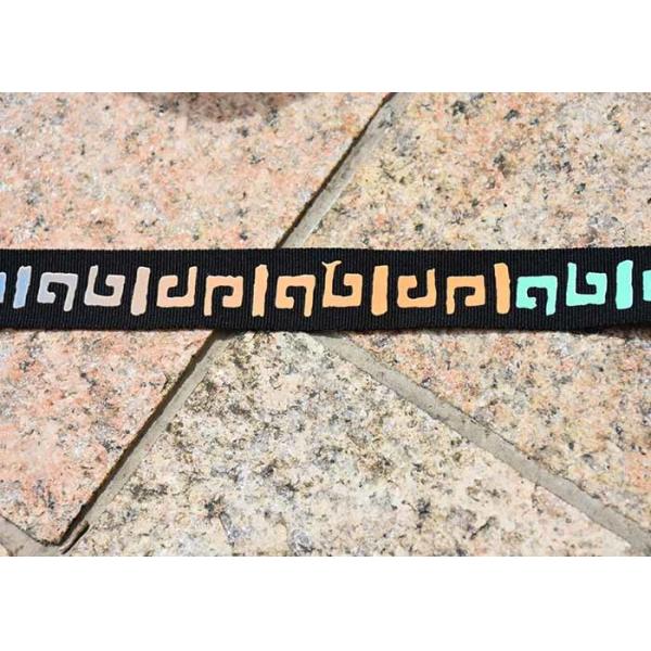Заплаты печатания экрана красочного логотипа изготовленные на заказ для Webbing 20mm черного