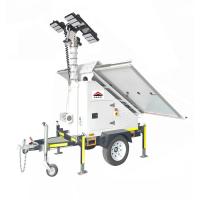 Trailer de luz solar versátil y asequible con paneles solares de 4 * 250W 3 * 300W para trabajos nocturnos