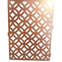 Panneau de revêtement murale en aluminium perforé résistant aux UV et à la décoloration pour la décoration murale de rideau d'écran