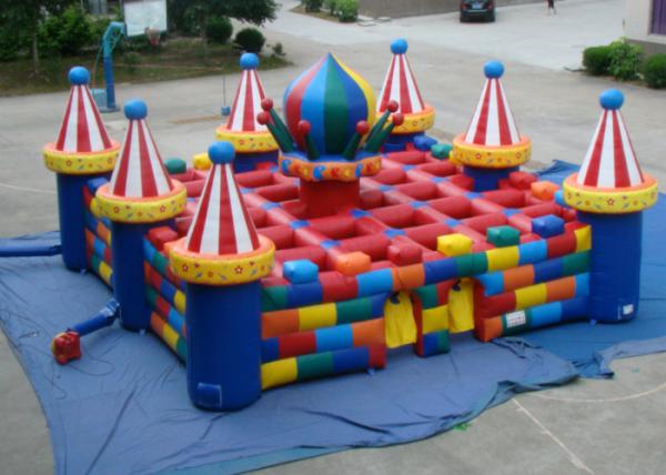 Colourful circus big  inflatable maze sport game outdoor inflatable sport games for sale