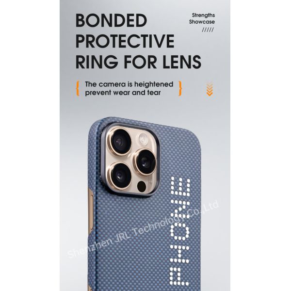 Glow In The Dark Super Light Aramid Carbon Fiber Mobile Cover for iPhone 17 Pro