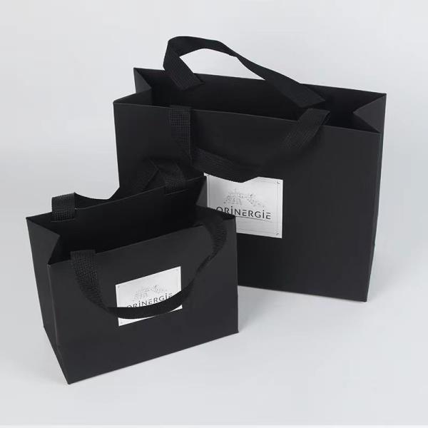 OEM Black White Apparel Paper Bag Clothing Marble Paper Gift Bags