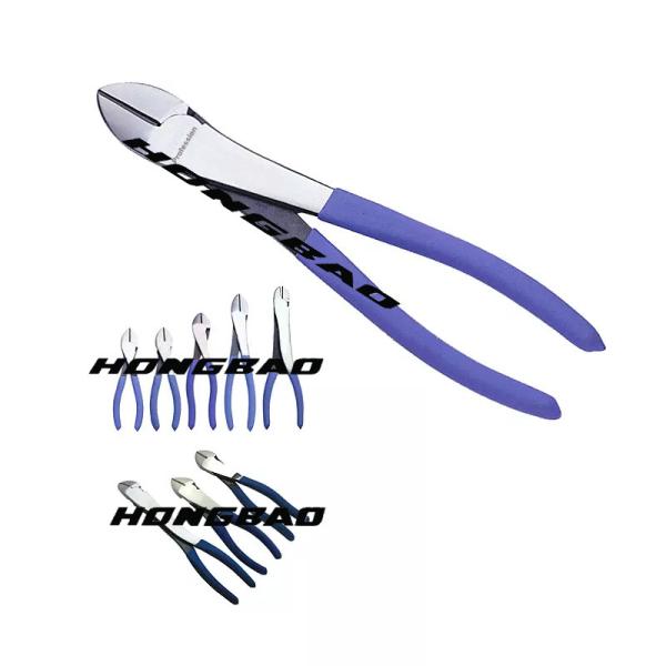 4-1/2 In. 6-1/2 7 Diagonal Wire Cutters Big Head Side Cutting Bent Body Chrome Vanadium Steel