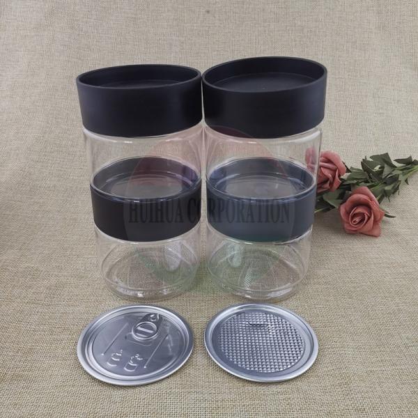 438ml Cookie Nuts PET Plastic Easy Open Jar With Stackable Screw Lid