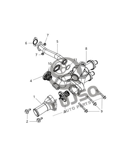 Thermostat 55111016AD pour système de refroidissement Dodge Jeep - Garantie 1 an