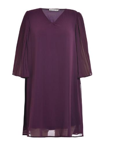 Black Daily Chiffon Ladies' Long Sleeve Dress for Spring and Autumn