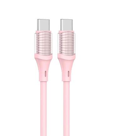 OEM Pink USB to Type-C Cord Charge Smart Devices with CC60W/CL27W 3A Output