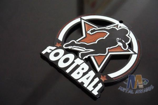 Matt Black Plating Custom Football Glow In The Dark Medals Hallowmas Gifts For Kids OEM Available