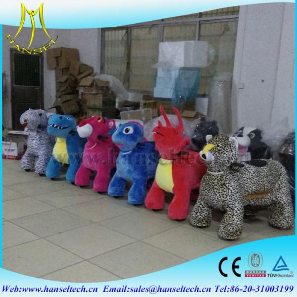 Hansel hot-selling rocking motorcycle kids family amusment park moving	plush toy on animals entertainment play equipment
