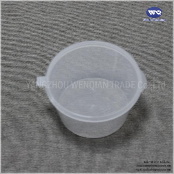 4oz Hinge PP Plastic Sauce Cup-Transparent Disposable PP Plastic Sauce Cup with Hinged Lid -food grade plastic Container