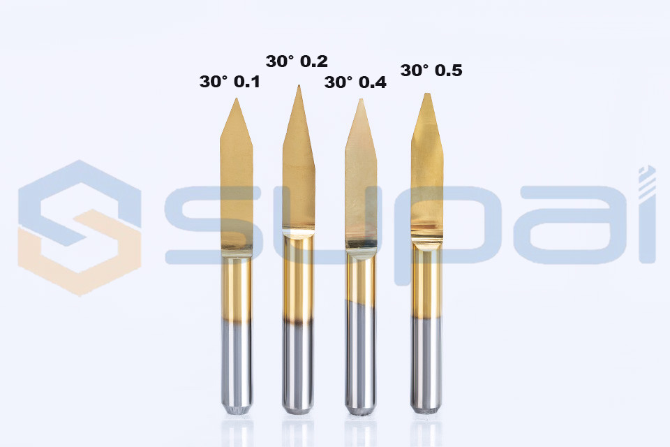 3.175 мм гравировки Биты CNC степень 10-90 конечная мельница карбид фрезерная резка Титановое покрытие CNC маршрутизаторные инструменты