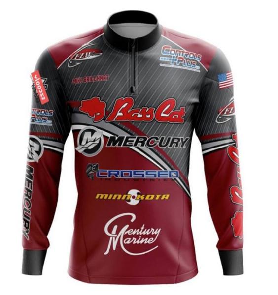 Long Sleeve Fishing Tournament Jerseys Embroidered Design Practical