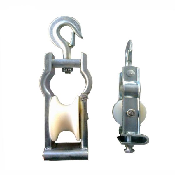 Universal Hook Style Single Sheave Large Diameter Rope Pulley Block With Nylon Sheave