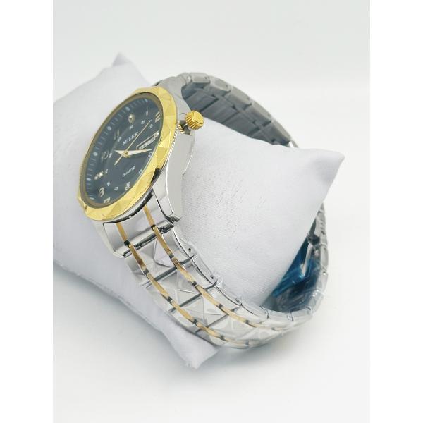 Miler Luxury Men Кварцевые часы Водостойкие Дата Неделя Светящиеся наручные часы Нержавеющая сталь Мужские часы