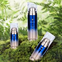50 ml 100 ml frasco de emulsão de vidro azul escuro acabamento gradual flash fino