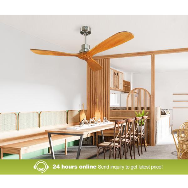 52 polegadas ventilador de teto sem luz Tipo de vento padrão com controle remoto e pás