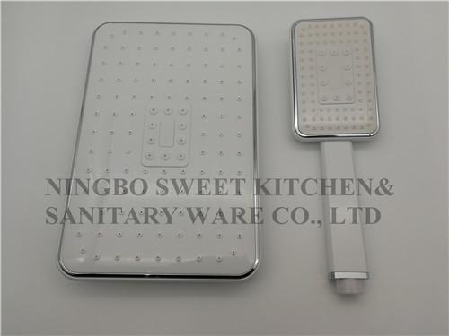 Single fuction shower head hand shower set square overhead shower rain shower bathroom self-cleaning