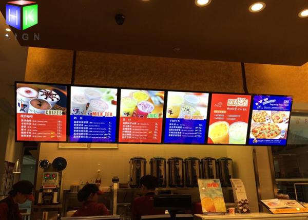 Menu Lightbox LED Restaurant Menu Boards Backlight Aluminum Alloy Frame