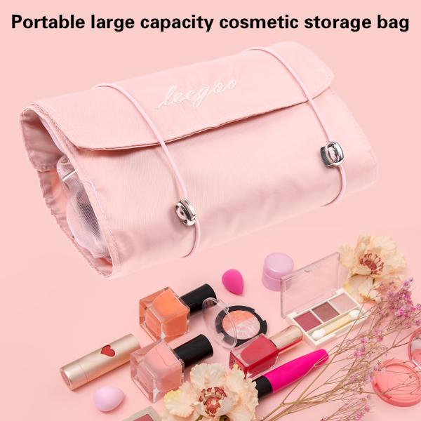 Cheapest 4PCS in 1 Cosmetic Bag For Women Zipper Mesh Separable Cosmetics Pouch Ladies Foldable Nylon Bag Rope Makeup Bag