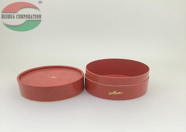 Tubo de papel vermelho da forma do cilindro que empacota para GV FDA do cosmético do presente