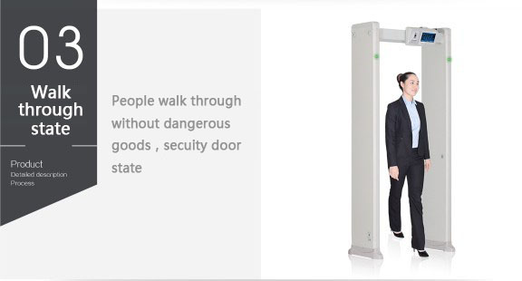 33 Zones Archway Metal Detectors 7 Inch Touch Screen Outdoor 12W Power