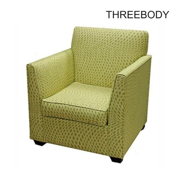 Single Fabric Modern Lobby Chairs , Comfortable Hotel Balcony Accent Arm Chair