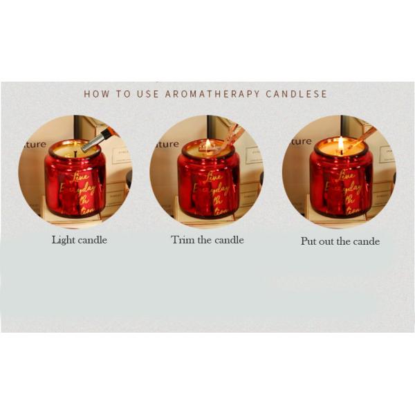 Luxury Wedding Scented Candle Glass Candle With Metal Lid