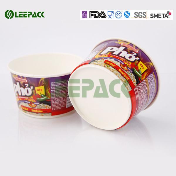 White Blank  colorful eco friendly disposable bowls For Food / Snack / Hot Soup And Ice Cream