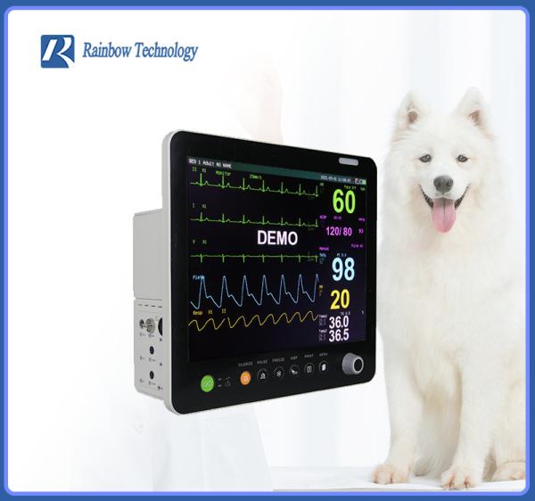 Equipamento de monitoração veterinário das grandes fontes tela táctil de 15 polegadas para animais