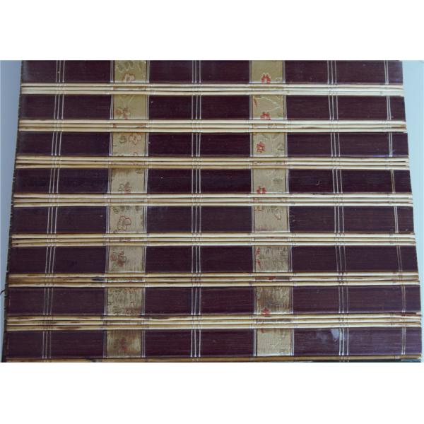 Eco Friendly Natural Bamboo Blinds , Motorized Outdoor Roll Up Bamboo Shades