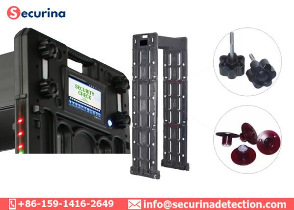 Portable Battery Supply Coin Detecting Gate Metal Detector 7 Inch LCD Screen