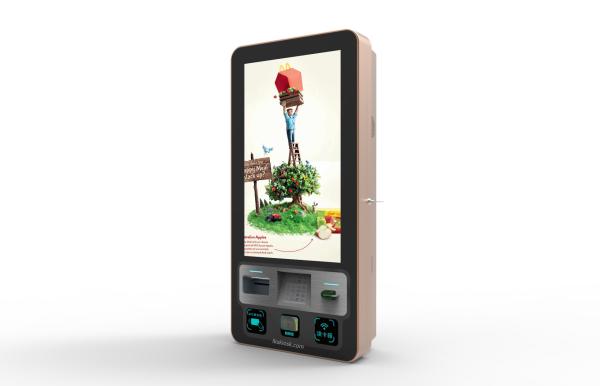 Wall Mounted Self Ordering Kiosk 32 Inch Bank Card Reader For Restaurant