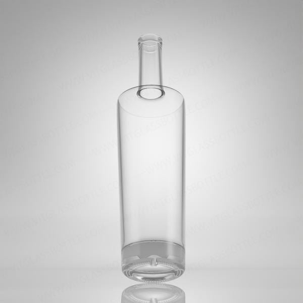 Garrafa de vidro de logotipo personalizado para rum Vodka Whiskey Tequila Gin 750ml Super Flint Glass