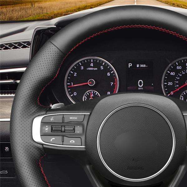 Pruple Artificial Leather Hand Sewing Steering Wheel Cover for Kia Sportage K5 GT Line 2021 2022 2023