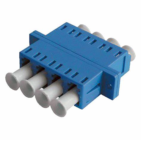 FTTH Fiber Optic Adapter LC Quad Flange Coupler 4 LC for 40 to 85 Temp Compatibility