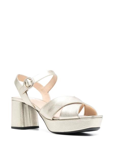 JBPH0305 Gold 85mm Platform Heel Shoes Gold Block Wedge Heels