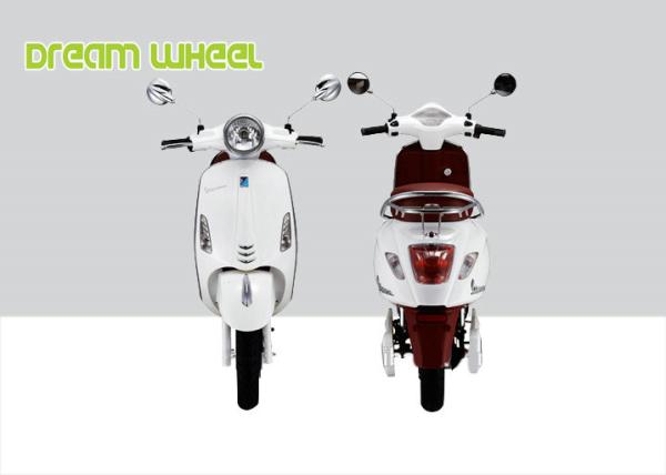 10 Inch Two Wheeled Pedal Assisted Scooter 60V 1000W Vespa Style Throttle